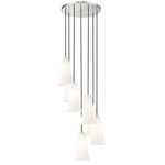 Farrell Multi Light Pendant - Brushed Nickel / White