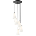 Farrell Multi Light Pendant - Matte Black / White
