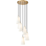 Farrell Multi Light Pendant - Modern Gold / White