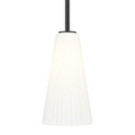 Farrell Downrod Pendant - Matte Black / White