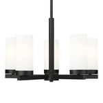 Danica Chandelier - Matte Black / White