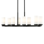 Danica Linear Chandelier - Matte Black / White