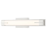 Chase Color-Select Bathroom Vanity Light - Brushed Nickel / Opal