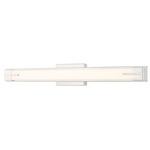 Chase Color-Select Bathroom Vanity Light - Brushed Nickel / Opal