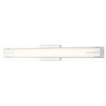 Chase Color-Select Bathroom Vanity Light - Chrome / Opal