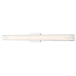 Chase Color-Select Bathroom Vanity Light - Chrome / Opal