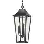 Gannon Outdoor Pendant - Black / Clear Beveled
