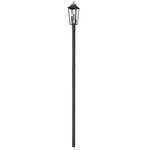 Gannon Outdoor Post Light with Burial Base - Black / Clear Beveled