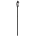 Gannon Outdoor Post Light with Burial Base - Black / Clear Beveled