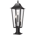 Gannon Outdoor Pier Light - Black / Clear Beveled