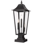 Gannon Outdoor Pier Light - Black / Clear Beveled