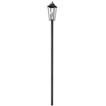 Gannon Outdoor Post Light with Burial Base - Black / Clear Beveled