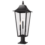 Gannon Outdoor Pier Light - Black / Clear Beveled