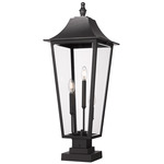 Gannon Outdoor Pier Light - Black / Clear Beveled