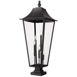 Gannon Outdoor Pier Light - Black / Clear Beveled