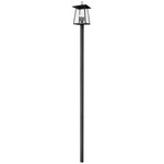 Rainer Outdoor Post Light with Burial Base - Black / Clear Seedy