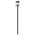 Rainer Outdoor Post Light with Burial Base - Black / Clear Seedy