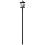 Rainer Outdoor Post Light with Burial Base - Black / Clear Seedy
