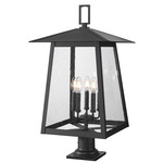 Rainer Outdoor Pier Light - Black / Clear Seedy