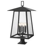 Rainer Outdoor Pier Light - Black / Clear Seedy