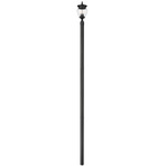 Davina Outdoor Post Light with Burial Base - Black / Clear Ribbed