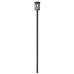 Brookside Outdoor Post Light with Burial Base - Black / Clear Seedy