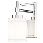 Cadoc Wall Sconce - Chrome / Opal