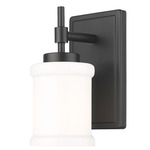 Cadoc Wall Sconce - Matte Black / Opal