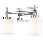 Cadoc Bathroom Vanity Light - Chrome / Opal