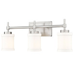 Cadoc Bathroom Vanity Light - Brushed Nickel / Opal