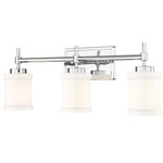 Cadoc Bathroom Vanity Light - Chrome / Opal