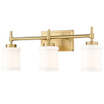 Cadoc Bathroom Vanity Light - Modern Gold / Opal