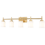 Cadoc Bathroom Vanity Light - Modern Gold / Opal