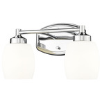 Kendrick Bathroom Vanity Light - Chrome / Matte Opal