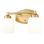 Kendrick Bathroom Vanity Light - Luxe Gold / Matte Opal