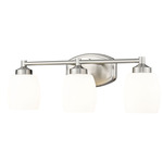 Kendrick Bathroom Vanity Light - Brushed Nickel / Matte Opal