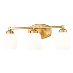 Kendrick Bathroom Vanity Light - Luxe Gold / Matte Opal