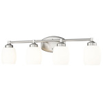 Kendrick Bathroom Vanity Light - Brushed Nickel / Matte Opal