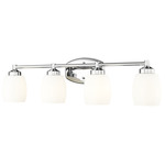 Kendrick Bathroom Vanity Light - Chrome / Matte Opal