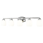 Kendrick Bathroom Vanity Light - Chrome / Matte Opal