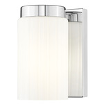 Burk Wall Sconce - Chrome / Matte Opal