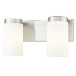Burk Bathroom Vanity Light - Brushed Nickel / Matte Opal