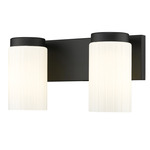 Burk Bathroom Vanity Light - Matte Black / Matte Opal