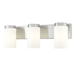 Burk Bathroom Vanity Light - Brushed Nickel / Matte Opal