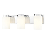 Burk Bathroom Vanity Light - Chrome / Matte Opal