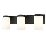 Burk Bathroom Vanity Light - Matte Black / Matte Opal