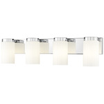 Burk Bathroom Vanity Light - Chrome / Matte Opal