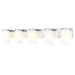 Burk Bathroom Vanity Light - Chrome / Matte Opal
