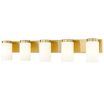 Burk Bathroom Vanity Light - Luxe Gold / Matte Opal
