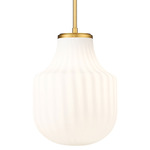 Newbury Pendant - Modern Gold / White Opal